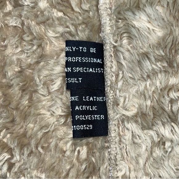 NWOT Penny Lane Shearling Hooded Leather Winter Coat Large - Picture 7 of 16